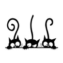 Lovely Three Black Cat DIY Wall Stickers Animal Room Decoration personality Y9D8