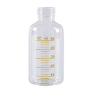 1pcs 50ml Scale lab glass vials bottles clear containers with black screw cap0K
