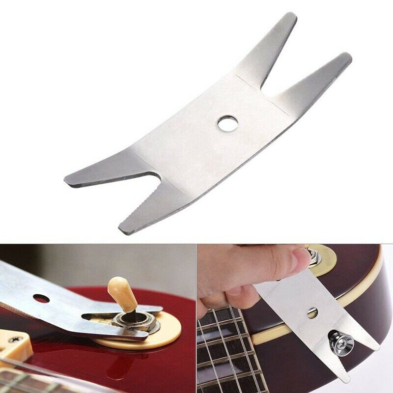 Guitar Multi Spanner Wrench+9Pcs Guitar Bass Neck Bridge Screw Truss Rod Ad