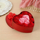 11Pcs/Box Artificial Flowers Rose Soap Flower Heart Shape Diy Wedding Decor