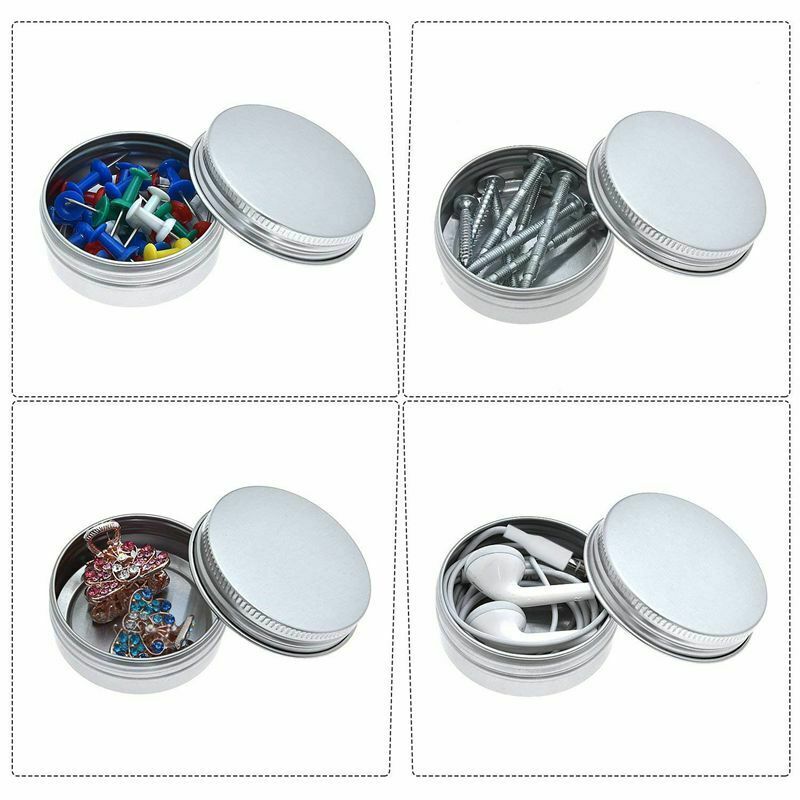 Pack Of 40 Screw Top Round Aluminum Tins Cans - Aluminum Screw Lid Round Ti O8C3