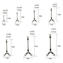 70pcs 3 Way Fishing Swivels Long Leg O-shape Rolling Swivels Fishing Tackle