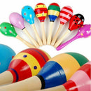 Colorful Wooden Maraca Baby Child Musical Instrument Rattle Shaker Children Toys