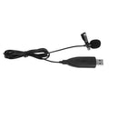 USB Lavalier Microphone Clip on Collar Condenser Lapel Mic for Meeting PC