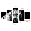 Modern 5 Panels Paintings on Canvas Wall Art Landscape Tiger