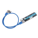 PCI-E to PCI Express 16x Extender Riser Card, + 4Pin,6Pin,SATA 15Pin(3 in 1)