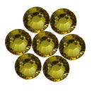 1000pcs 4mm 14 Cut Flat Back Rhinestone Round Brilliant Loose Beads - Yello