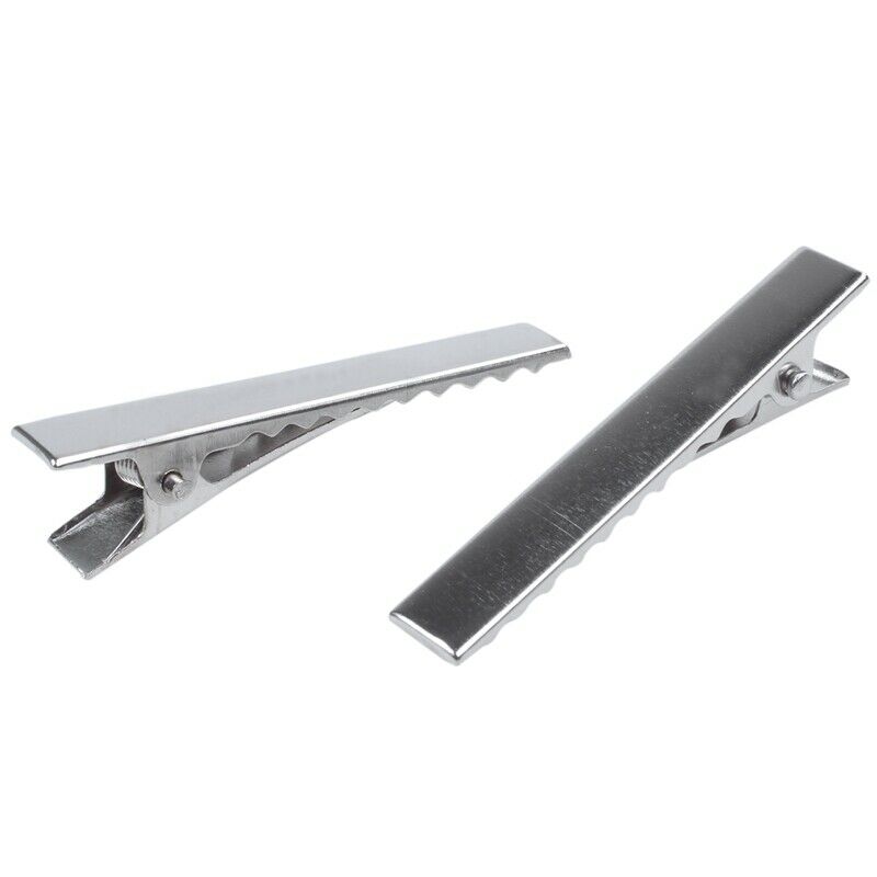 50 ALLIGATOR HAIR TEETH CLIPS 45MM HAIR SECTIONING CLIPS HAIRDRESSING GRIP Y7E4