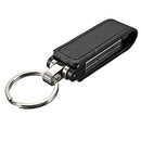 32GB USB 2.0 Keychain Memory Stick Leather Case Black