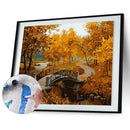 Painting By Numbers Kit DIY Maple Leaf Hand Painted Canvas Oil Art Picture