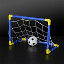 Indoor Mini Folding Football Soccer Ball Goal Post Net Set+Pump Kids Sport