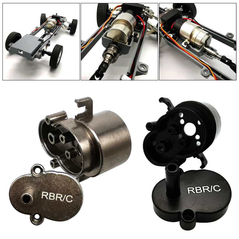 2Pcs RC Metal Gearbox Shell Cover for WPL D12 1:10 Trucks DIY Accessories