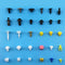 200pc/pack Car Auto Various Plastic Rivet Fasteners Push Pin Bumper Fender Panel