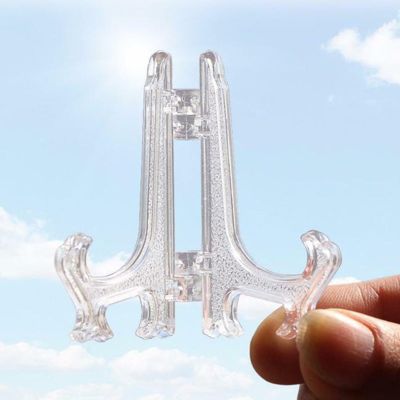 5x Plastic Folding Display Easel Stand Dish Plate Teacake Photo Holder 10cm