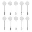 20 Pieces Copper Blank Base 1.5cm Lapel Stick Pin Hat Brooch DIY Art Craft