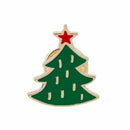 6pcs Christmas Tree Snowflake Bell Stocking Enamel Brooch Pin Badges for Cl S9Y7