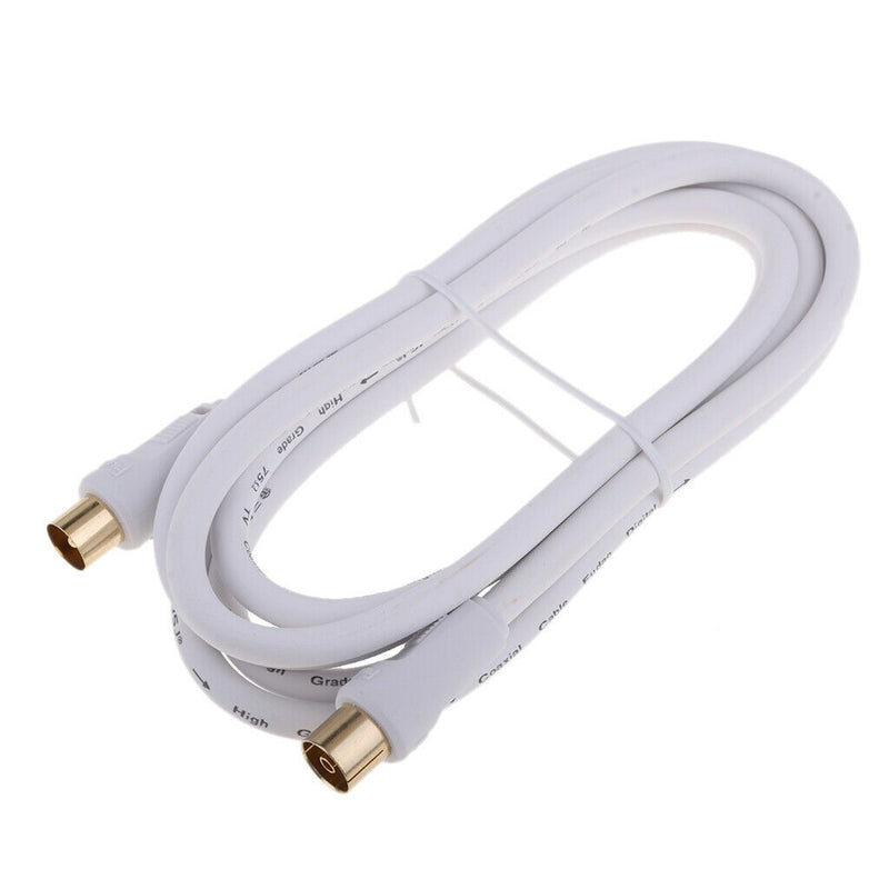 90 Degree TV 9mm Coaxial Aerial Male to Female RF Antenna Cable