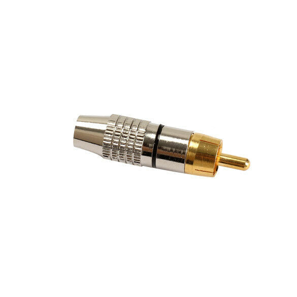 4PCS RCA Plug Audio Video Locking Cable Connector Plug Titanize Connector #gib