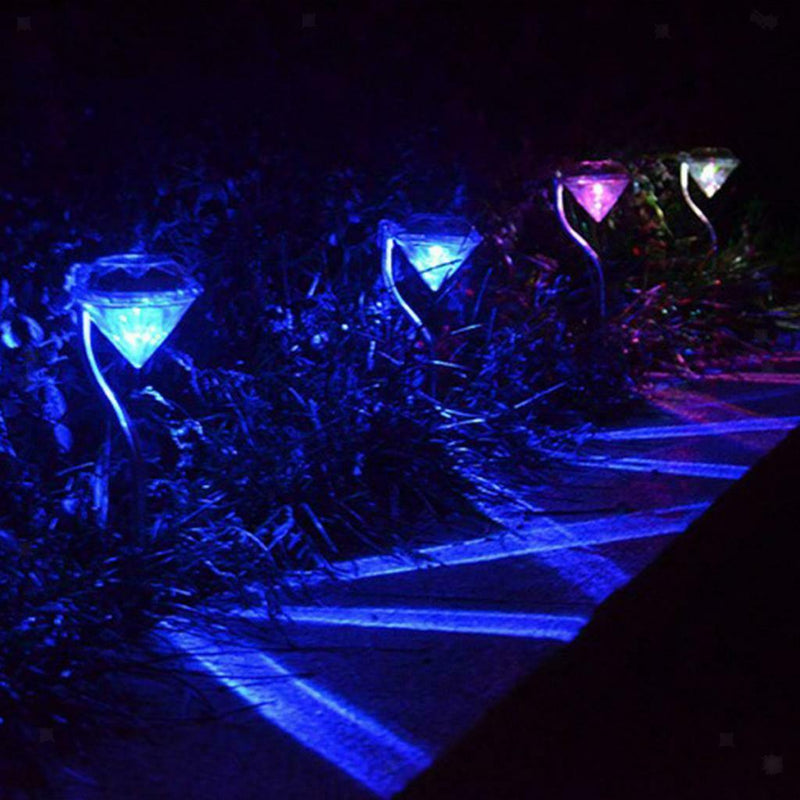 4 Pieces Solar Outdoor Garden Square Path Landscope Decor Lamps  Warm Light