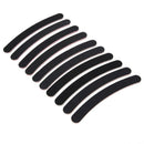 Nail files, curved, double-sided, black, 10 pieces