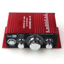 MA170 Mini HIFI Stereo Amplifier Booster DC 12V Aluminum with LED Mounting Tabs