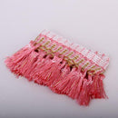Pink Tassel Fringe Trim Upholstery Fringing Clothes Bedding Sewing Accessory