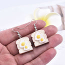 Cute Eggs on Toast Earrings Drop Earrings Ear Hook Drop Dangle Women Jewelry