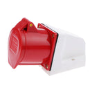 32 Amp 4 Pin Plug & Wall Mounted Hardwire Socket Waterproof IP44 380V 3P+E