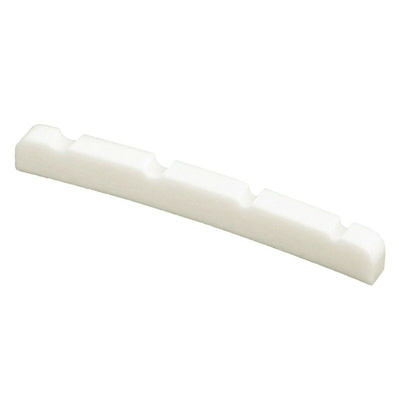 Slotted Curved Bone Bass Nut for 4 Strings Fender PB Precision Jazz Bass, 4 Z4E3