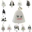 4 Pack Sauna Hat Russian Banya Cap Wool Felt Modern Lightweight Head Protection