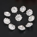 10pcs DIY Handmade Accessories Foot Style Flat Rhinestone Button
