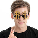 2pcs Glitter US Dollar Sign Party Glasses Bracelet Rapper Big Daddy Costume