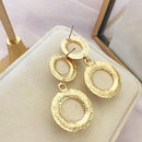 New Fashion Round Geometric Earrings Retro Style Simple Unique And Versatil C4S2