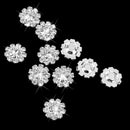 20x Crystal Rhinestone Floral Buttons Flatback Embellishments DIY Craft 12mm