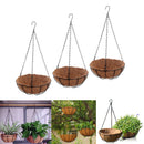3xGarden Hanging Coconut Basket Planter Flower Pot