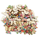 100Pcs/lot Mixed Bulk 2 Holes Butterfly Wooden Sewing Buttons Scrapbooking