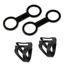 4x Scuba Diving Universal Clip + Dual Loop Snorkel Keeper Retainer