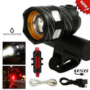 USB Rechargeable Bicycle Lamp LED Bicycle Light Lighting Headligh@