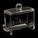 Clear Acrylic Cotton Swab Makeup Case Stick Box Storage Stand Rack Y4V7