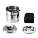 Portable Cooking Picnic Pot Pail Outdoor Camping Cookware Foldable Handle