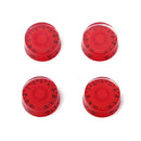 Acrylic Electric Guitar Control Knobs Red Body w/ Black Dial Speed Knobs
