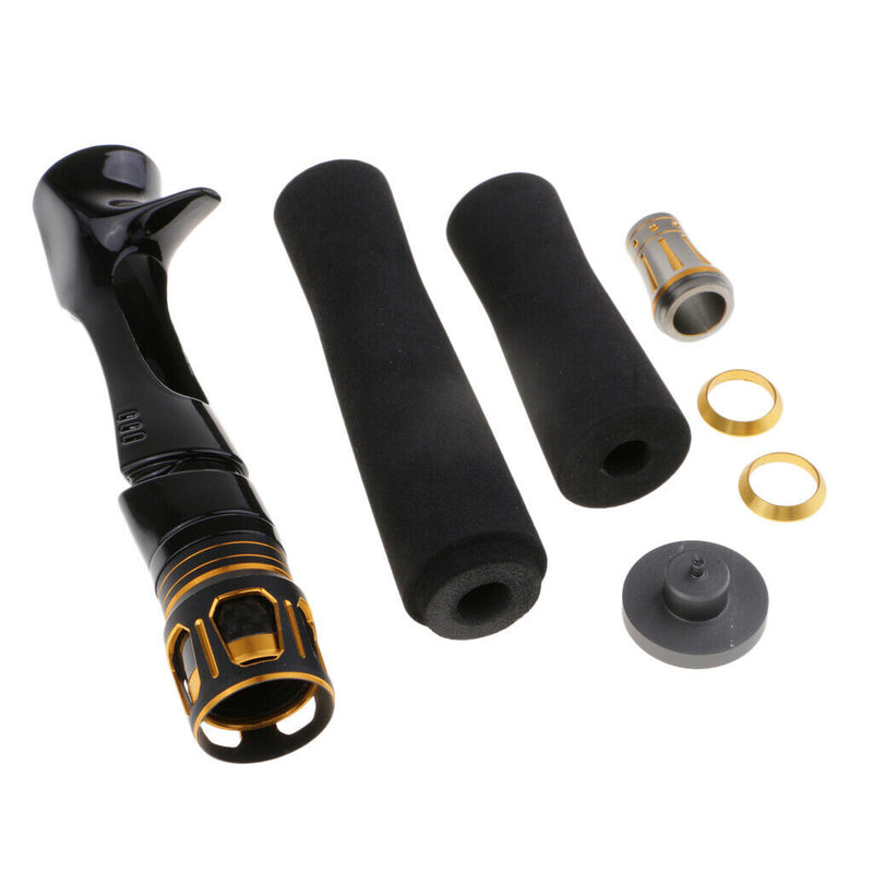 Fishing Spinning Rod Handle Grip Reel Seat Handle Split Grip W/ Carbon Tube