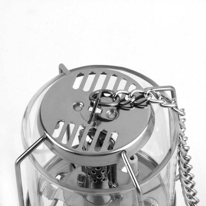 Outdoor Camping Lantern Portable Gas Light Tent Lamp Torch Hanging Glass La