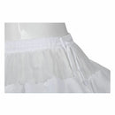 4 Bone Full Hoop Bridal Crinoline Petticoat Skirt Slip Ruffles White