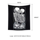 Mandala Tapestry Wall Hanging Blanket Yoga Mat Bedroom Decor (Skull02 L) SN9F