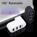 High Quality For Laptop For PC Hub USB Rotate Splitter Mini Adapter 3 Ports E8F2