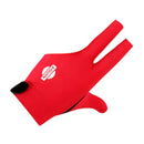 3-Finger Professional Open Left Hand Snooker Pool Cue Billiard Glove Red