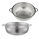 2PC Stainless Steel Strainer Food Sieve Fruit Washing Bowl Kitchen Storage