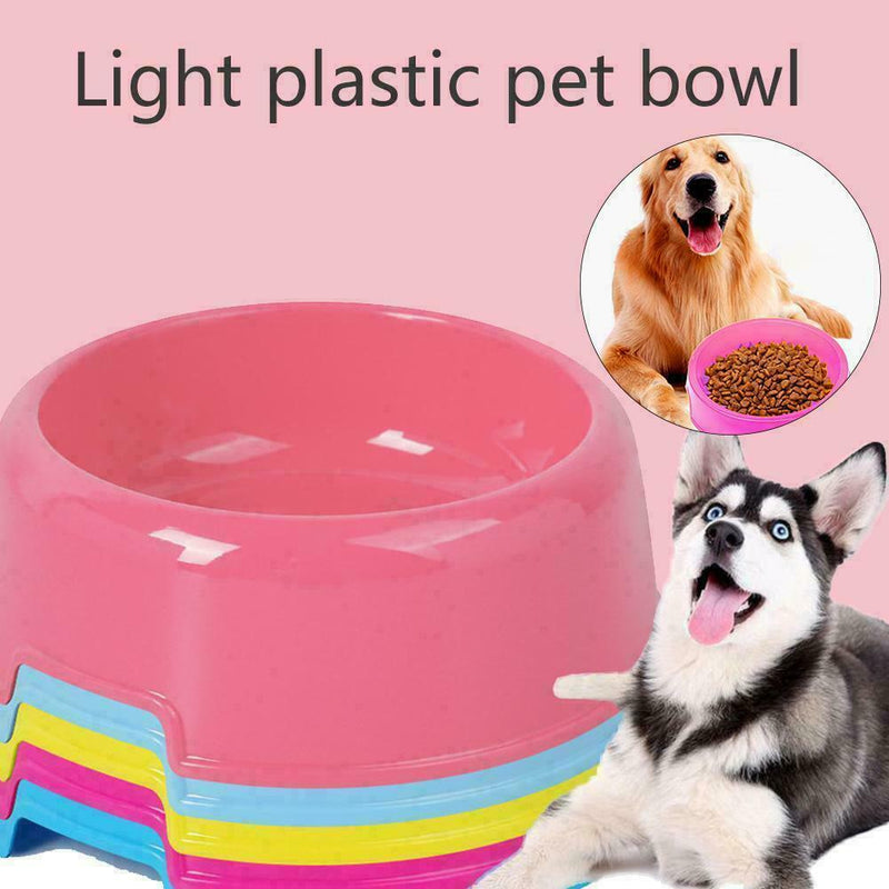 Safety Cute Multi-purpose Candy Color Dog Food Water Pet Feeder Feed G3Q3