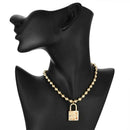 Love Heart Lock Pendant Bracelet Round Beads Rhinestone Women Charm Bangles